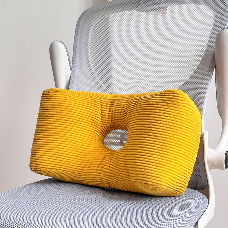Corduroy Pillow, Waist Pillow, Office Sleeping Pillow, Computer Chair, Waist Cushion, Pregnant Woman Backrest, Car Small Pillow