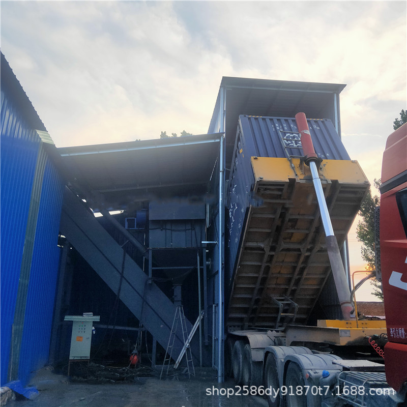 货运站粉煤灰拆箱卸灰机 移动式集装箱卸车机 集装箱中转卸灰设备