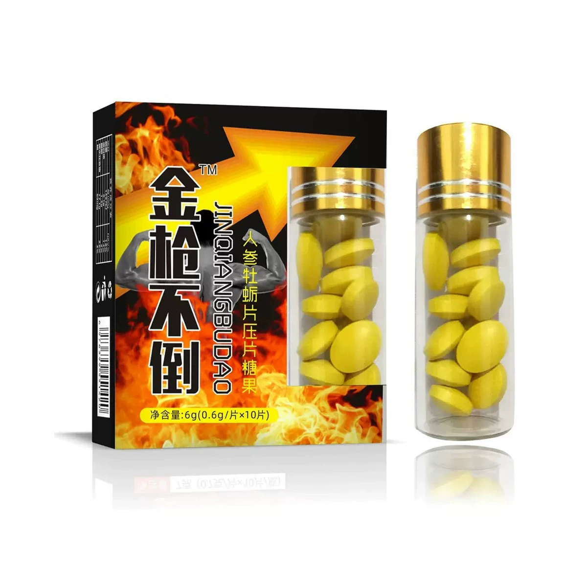 Golden Gun Unbreakable Ginseng Oyster Tablets Мужские питательные таблетки с черным бриллиантом для пары, экстракт травяной эссенции для перорального применения, сахар