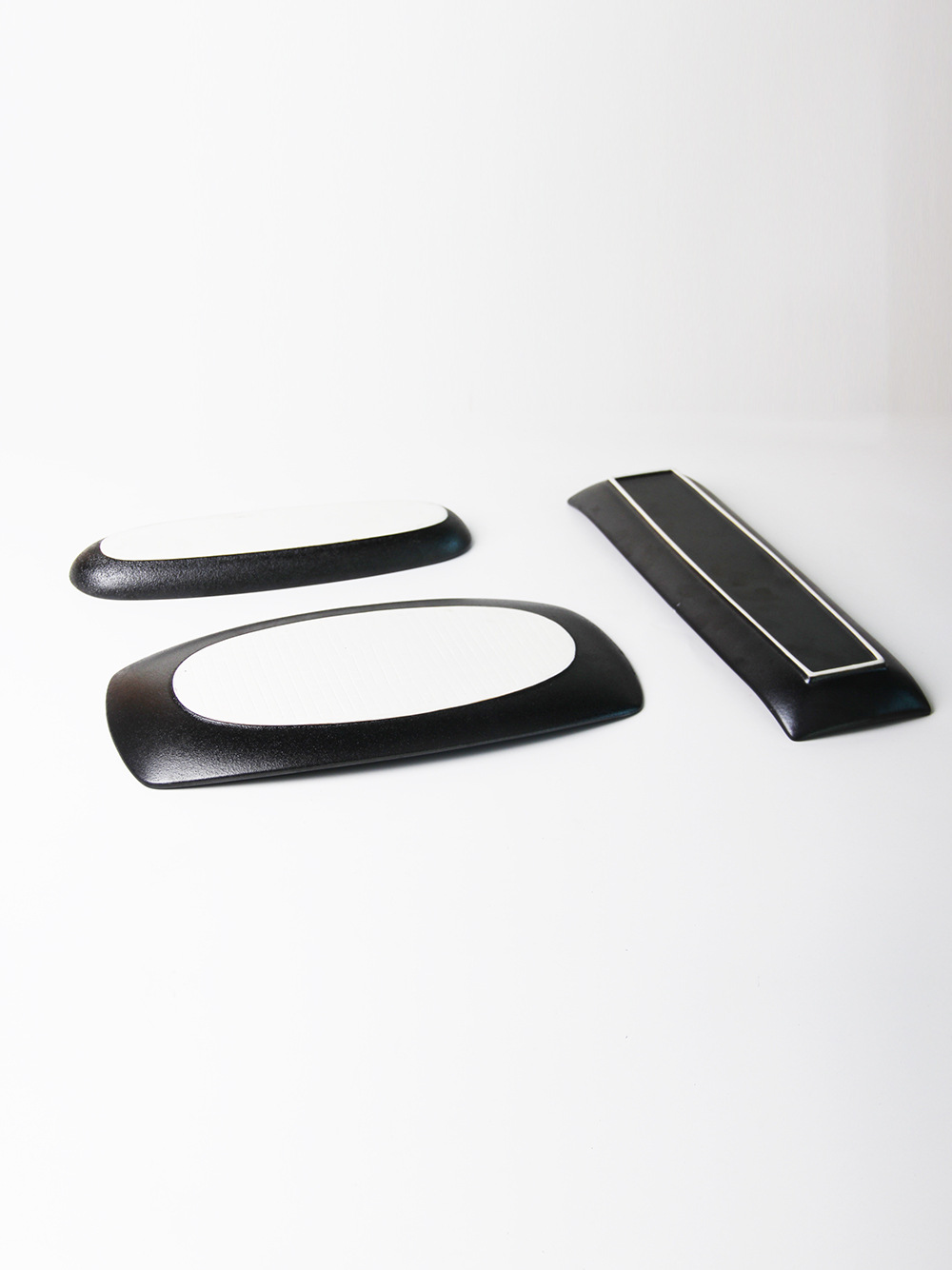 Al aire libre fácil de limpiar de almacenamiento cuadrado esmerilado negro placa de cocción de cerámica placa de filete occidental placa plana bandeja de plato frío