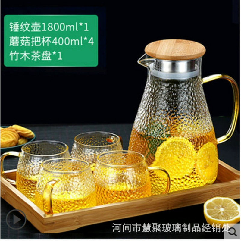 Glass teapot, set for home use