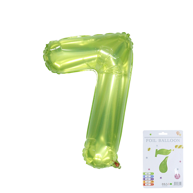 Globo digital de 32 pulgadas, embalaje de tarjeta de papel independiente, versión estadounidense, película de aluminio delgada, embalaje fino, papel de aluminio, globo de cumpleaños