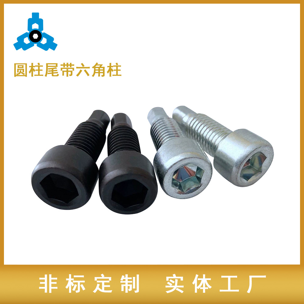 苏州厂家非标高强度内六角圆柱头束尾支头定位螺丝 M12*35