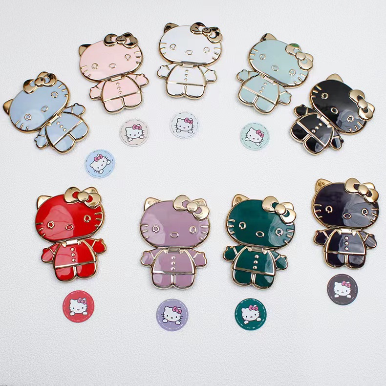 Caso de teléfono móvil universal soporte de succión magnética KT gato maquillaje espejo espalda tipo perezoso soporte conveniente y rápido soporte creativo