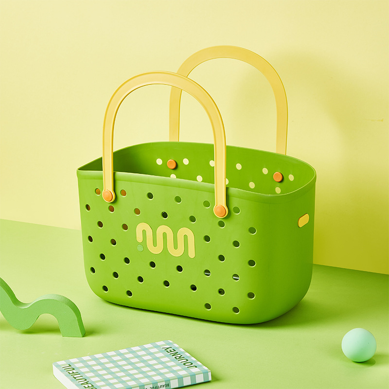 Cesta de baño de dopamina Cesta de baño Artículos de tocador de baño portátiles Cesta de almacenamiento linda Cesta hueca de dormitorio de estudiantes