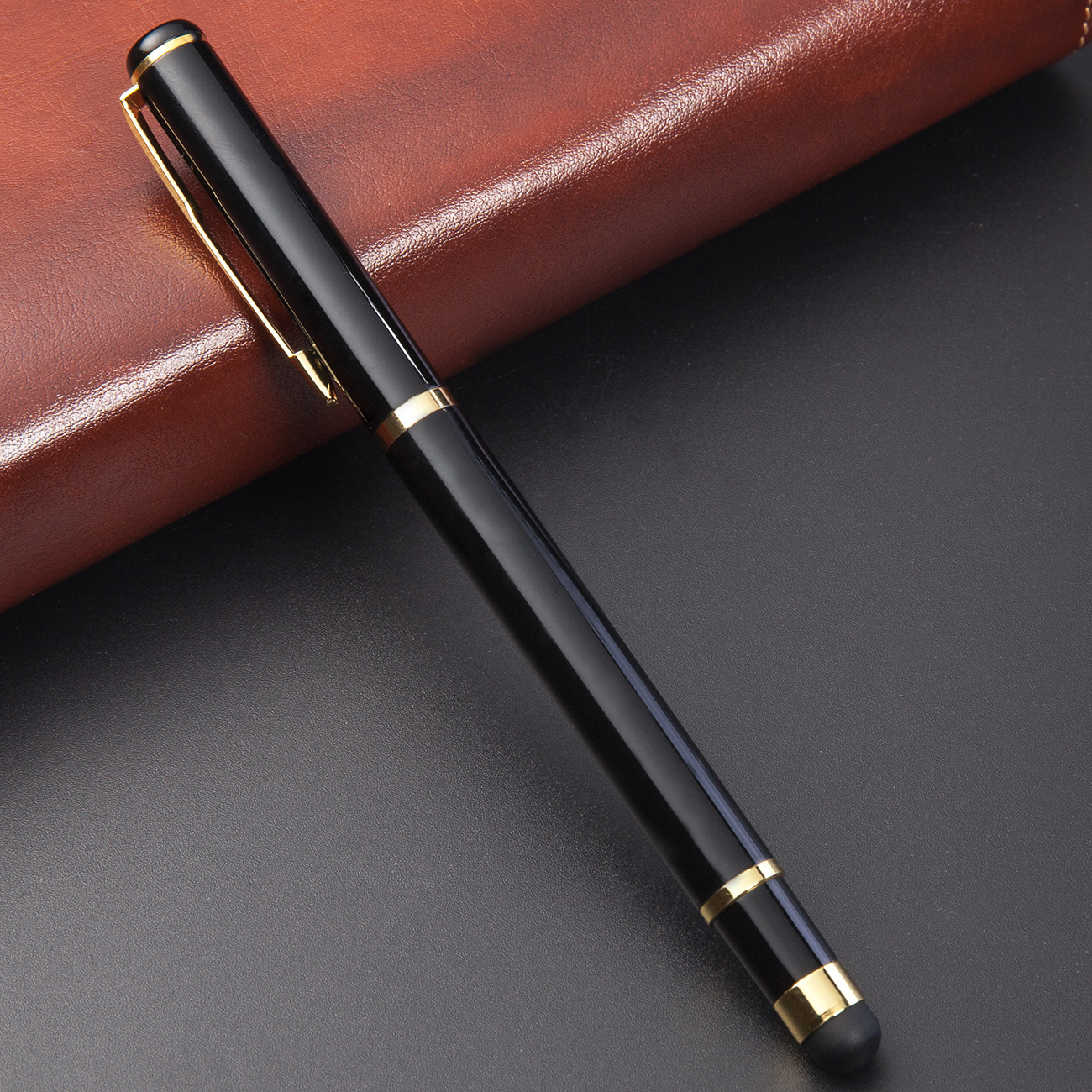 Pantalla táctil pluma de firma comercial metal lápiz de pantalla táctil pluma de agua pluma mayorista transfronteriza puede imprimir logotipo adicional