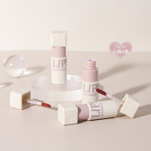 MANSLY Silk Matte Round Lip Mud Light Hold Color Student Friendly Whitening Not Easy to Dry Waterproof Lasting Color