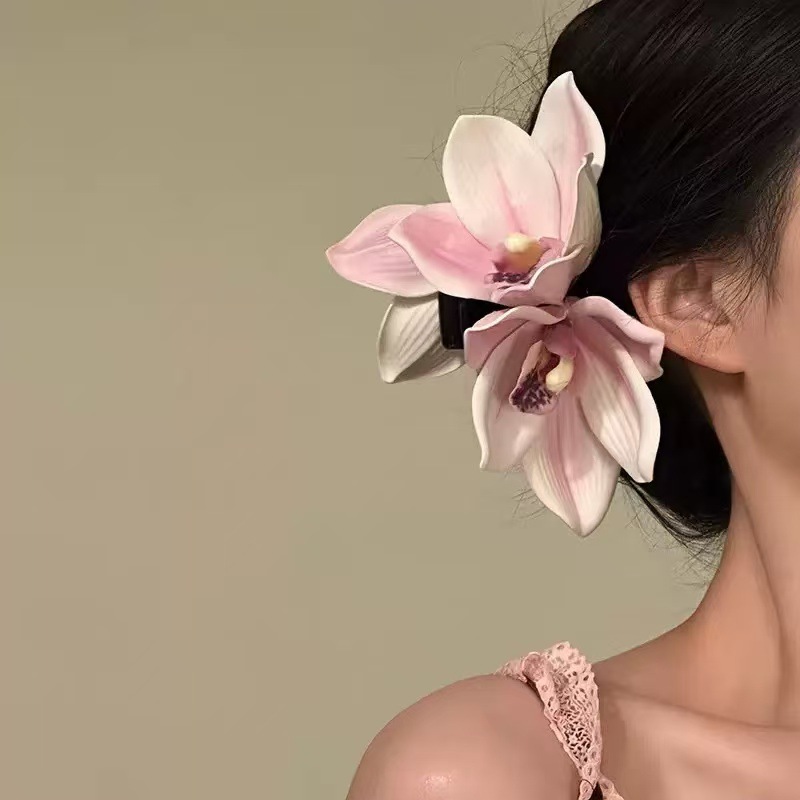 Fermaglio per capelli a fiore di ciliegio rosa chiaro per donna_voghion.com