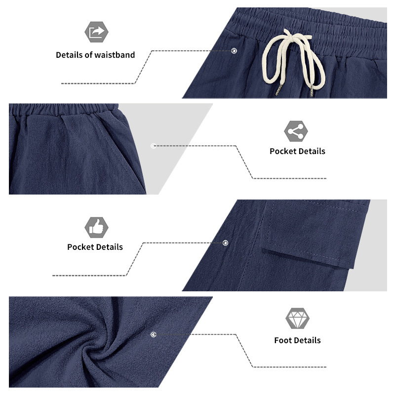 Men's Linen Henley Short Sleeve Shirt & Shorts Set, Breathable Summer Casual Outfit For Outdoor Travel And Daily Relaxation_viptrois.com