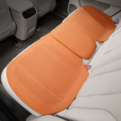 Four Seasons Pad: Nappa leather, high-end car seat pad - rear-seat-cushion-hermes-orange-ultra-thin-breathable-model-ultra-thin-and-breathable
