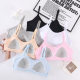 Pure Cotton student bra fixed Cup wrapped chest with chest pad tube top underwear running anti-vibration exposure solid color underwear