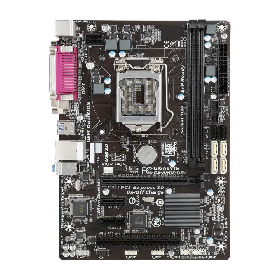 Подходит для материнской платы Gigabyte GA-B85M-D3V для настольного ПК, поддержка LGA1150, DDR3, форм-фактор mATX