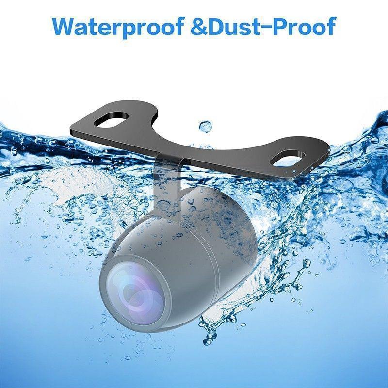 Universal Car Dashcam with Reversing Camera, Butterfly 4-Hole High-Definition Night Vision Rearview Waterproof Camera