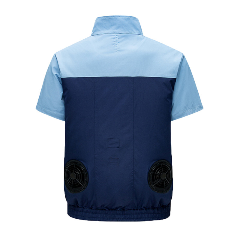 Traje transfronterizo de aire acondicionado de enfriamiento de verano con ventilador, herramientas de refrigeración, ropa de ventilador de prevención de insolación al aire libre, ropa de seguro laboral para hombres, ropa de trabajo