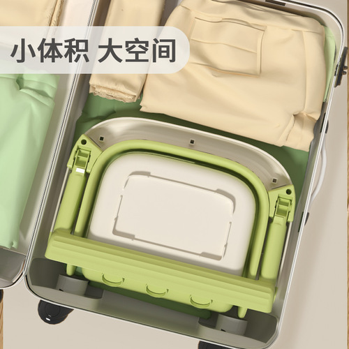 Cross-border portable newborn baby three-fold enlarged bathtub customized baby with thermometer thick bath tub