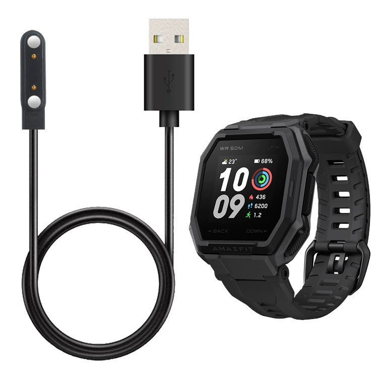 Зарядный кабель‑док (Huami Amazfit) A1918 A1908, магнитный USB‑зарядник для T‑Rex и Ares, чёрный