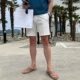 MYQ straight casual shorts men's summer Korean style loose trendy straight shorts simple solid color beach pants