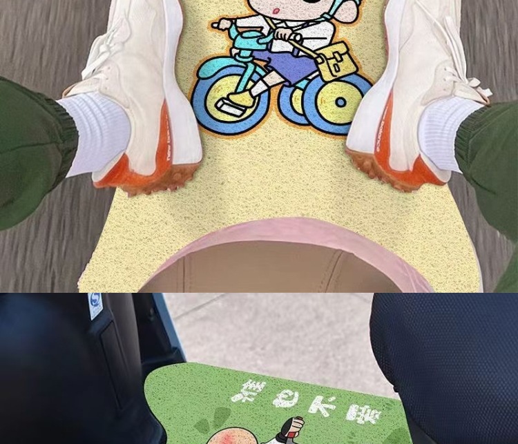 Customized Electric Scooter Cartoon Foot Pads, Custom-Made Wire Loop Pedal Mats, Electric Scooter Dust Removal Pedal Mats, Bring in Wealth and Treasure Cat