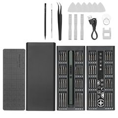 Precision screwdriver set 82-in-1 multifunction electric screwdriver set with overload protection and protective lithium battery, direct charging