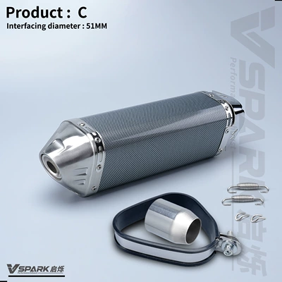 Motorcycle exhaust pipe — Exhaust Yoshimura Tail Section - 13-jc-triangle-style-small-pattern-style