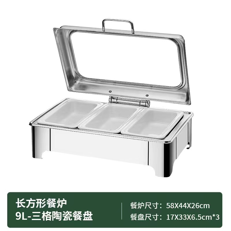 Estufas de aislamiento de cubierta de acero inoxidable estufas Buffet visibles estufas de desayuno de calefacción eléctrica estufas de aislamiento hidráulicas estufas de buffet