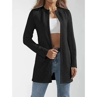 X 78965 Simple Knit Blazer Long Sleeve Jacket 简约麻花西装