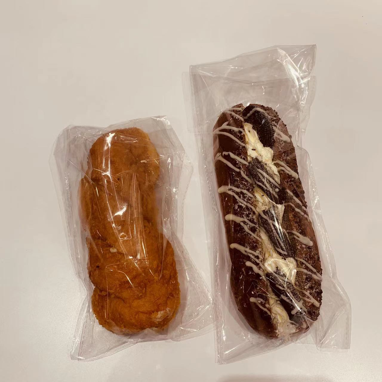 ベーグルパン包装袋使い捨て透明食品袋自己粘着ビスケットタルトベーキングトーストジップロックバッグ