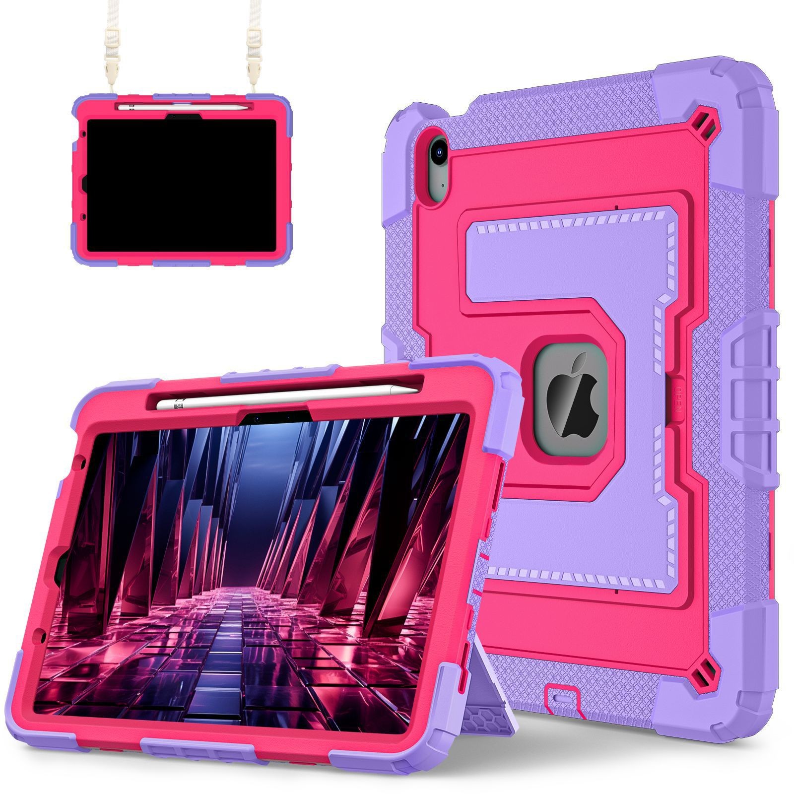 연근 보라색 장미 빨간색