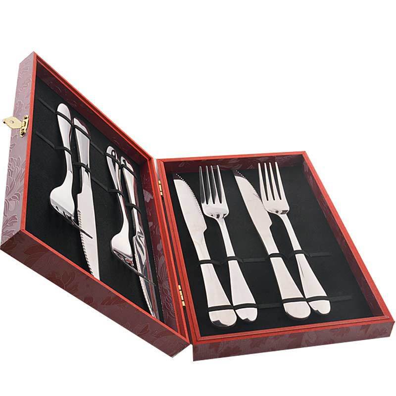Knife and fork set combination family thickened steak Western food tableware set stainless steel 12-piece set factory outlet