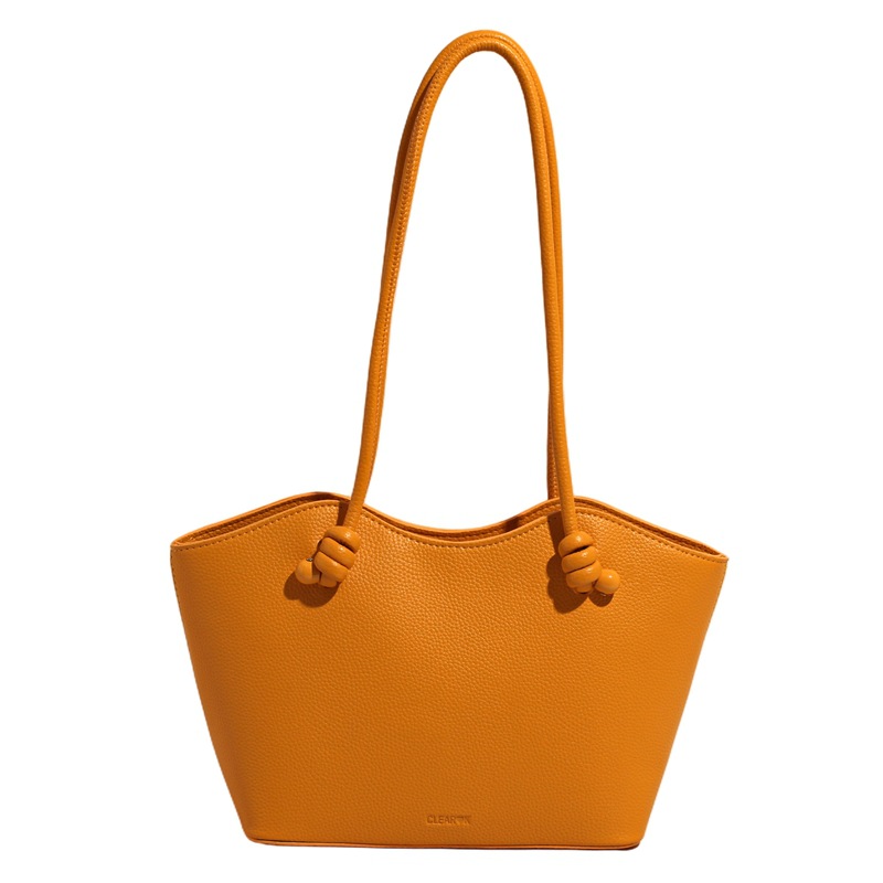 Moda de alta gama, todo fósforo, gran capacidad, bolso Tote de cercanías, mujer 2025 nuevo bolso de hombro de color sólido casual simple