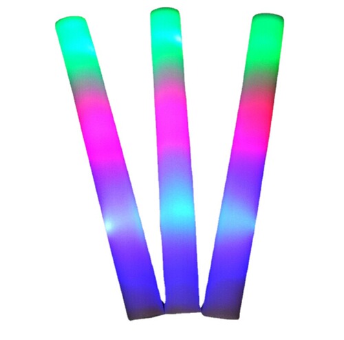 Concert fluorescent stick wholesale making logo electronic led colorful luminous sponge stick foam fluorescent stick silver light stick