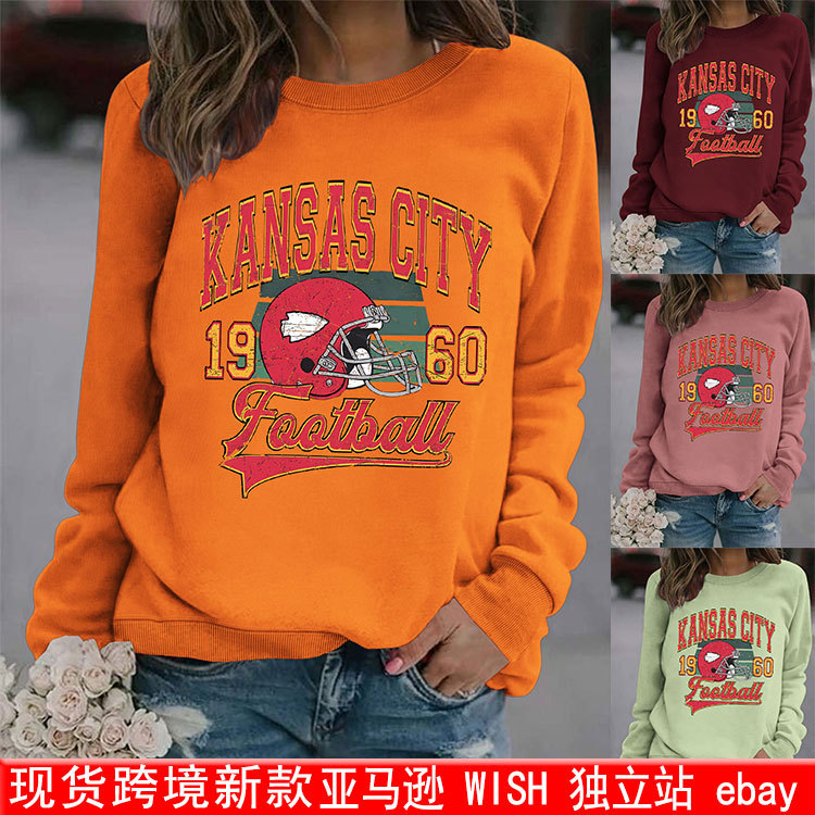 in stock Foreign Trade European and American ETSY Women's Wear kansas city 1960 football Team Sports Wear in stock Foreign Trade European and American ETSY Women's Wear kansas city 1960 football Team Sports Wear
