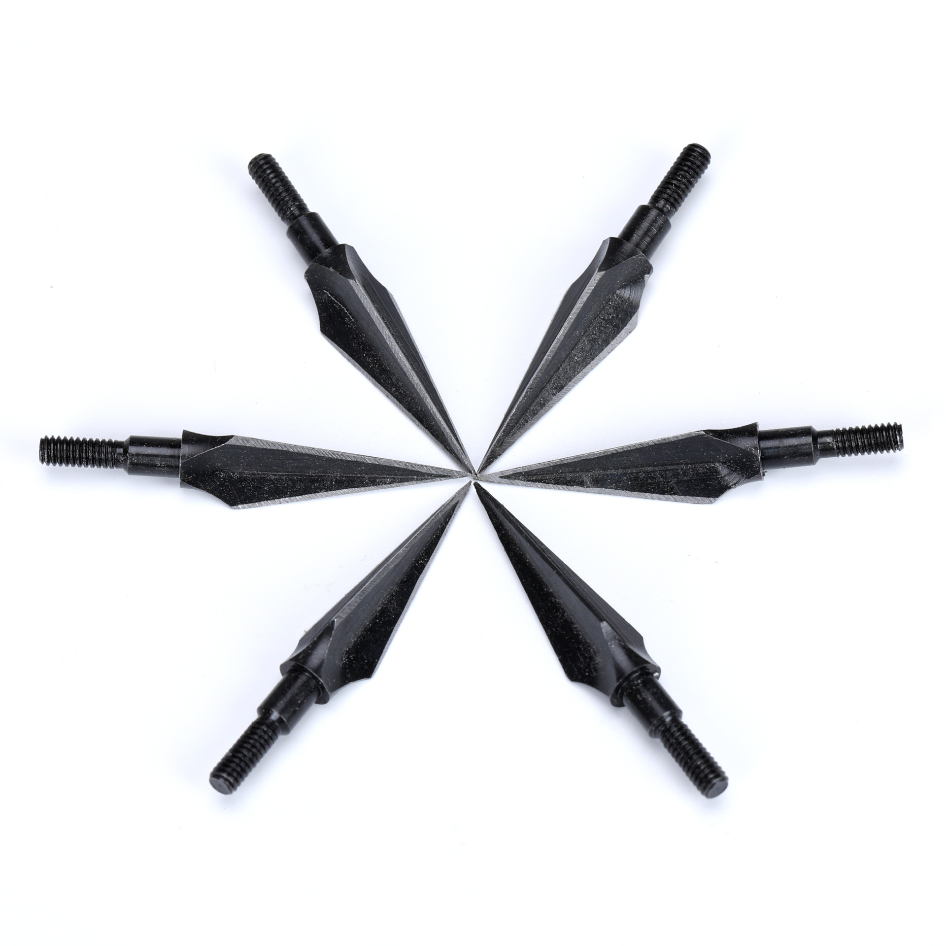 Triangular arrowhead, sharpened/unsharpened, willow-leaf recurved, fiberglass carbon aluminum alloy arrow, outdoor retro threaded arrowhead.
