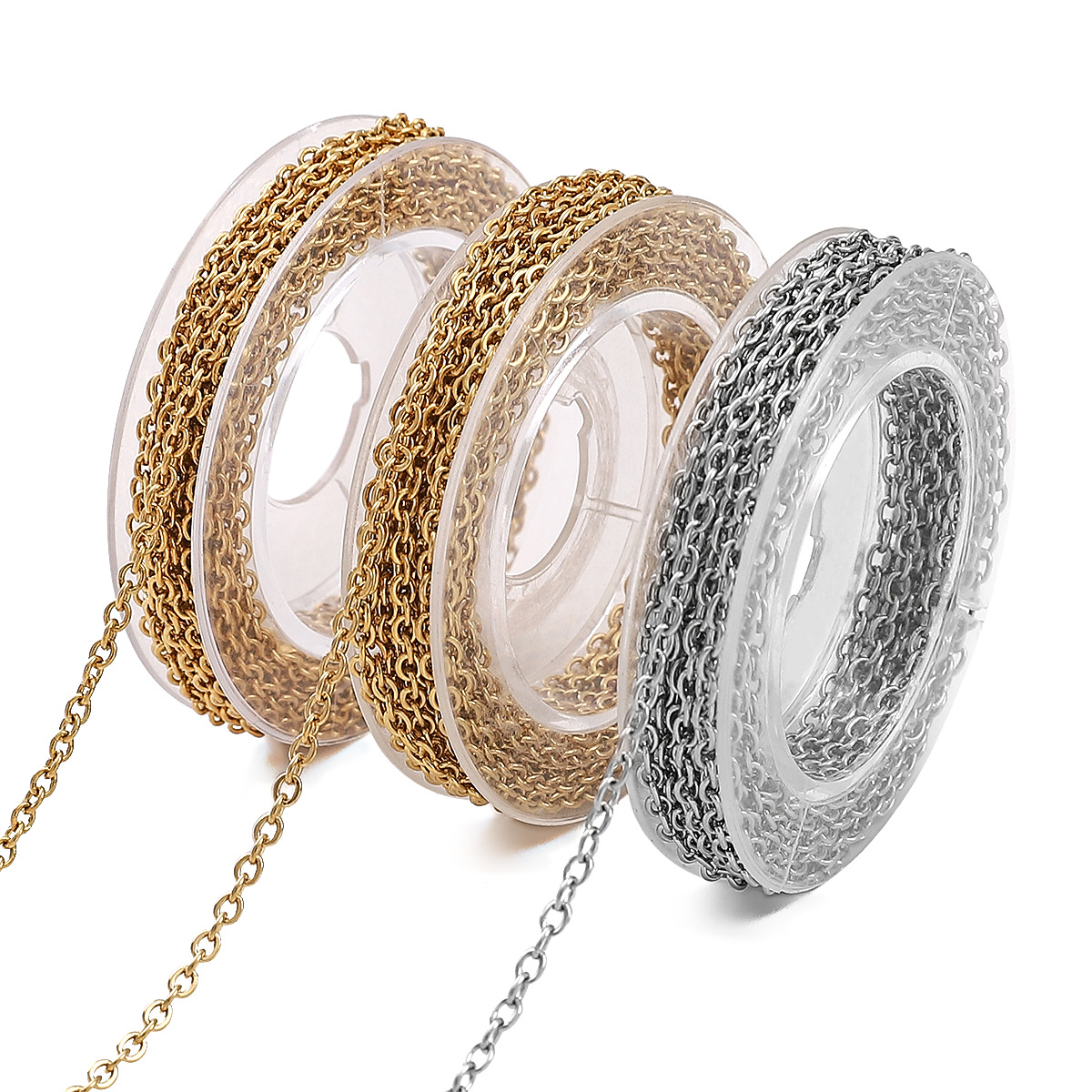 28g Weight Chain, Lobster Clasp Jewelry Making Type DIY Jewelry Accessories Classification 1 Set Quantity 304 Stainless Steel Material Solid Color Pattern Simple Style Style 1 Set 304 Stainless Steel Solid Color Chain Lobster Clasp 无