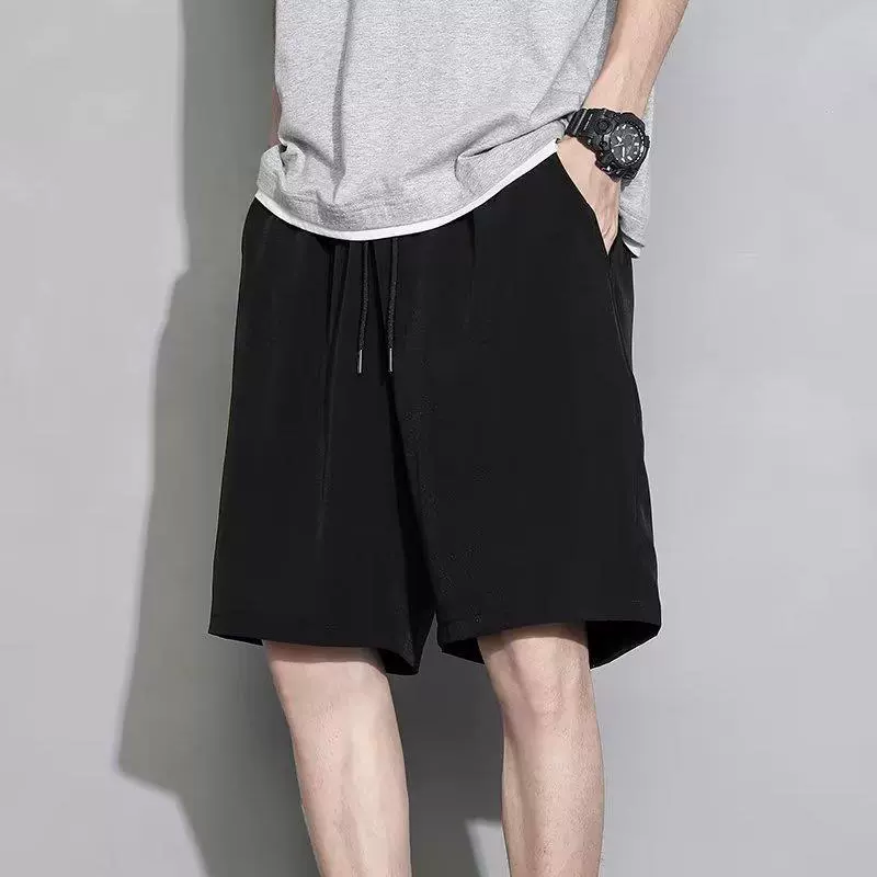 Silk thin shorts, casual trousers, oversize