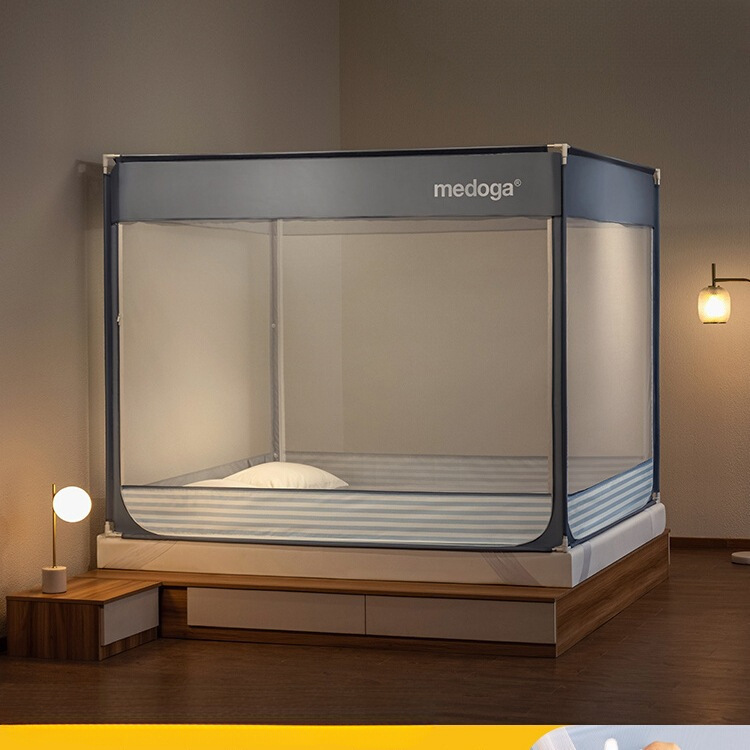 Meiduojia Mosquito Net 2025 New Model for Home Bedroom Full-Base Bed Sheet Integrated Baby Anti-Fall Full-Cover Mosquito Net