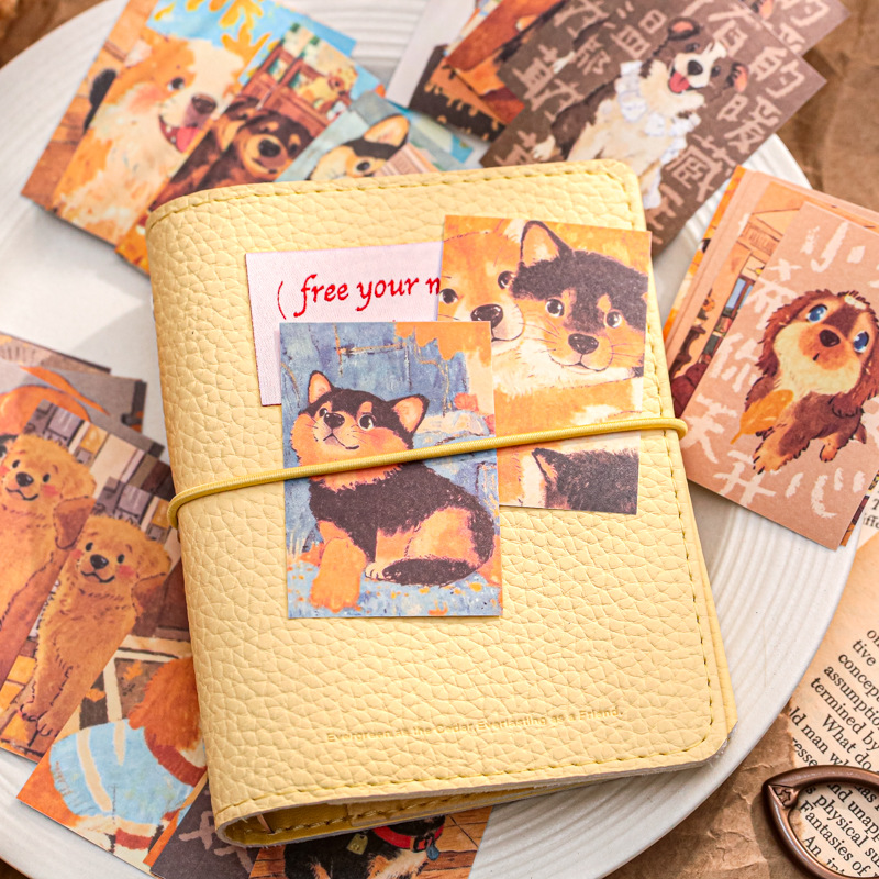 Mr. Paper Sticker Bean Ben Meow Wawang Series Lindo animalito mini libro de cuentas hecho a mano libro de pegatinas de paisajismo