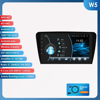 DVD Navigation, Rui 13-18 Android large screen - 464g-wifi4g-lte-version-8581a-carplay-eight-core-10-inch-for-skoda-octavia