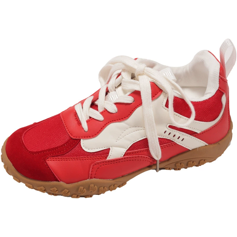 Red trend high footwear, universal sports shoes platform, American style