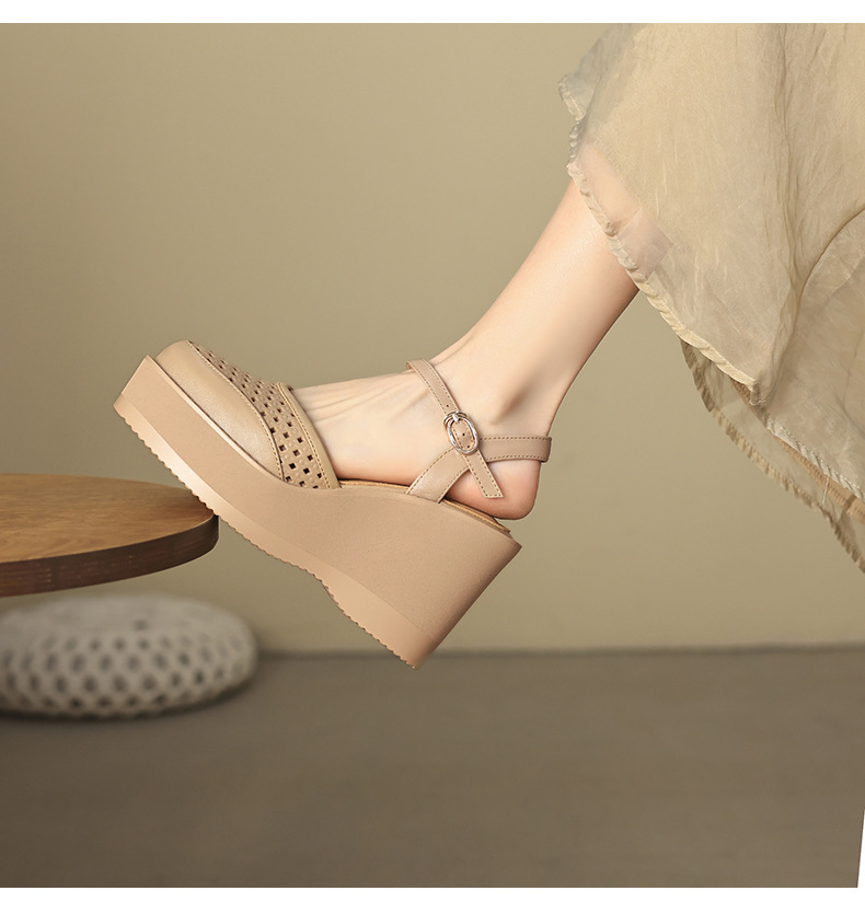 Sandal cao gót nữ mũi nhọn quai ngang đế dày 9.5cm — màu trắng ngà, màu mơ chi tiết 5