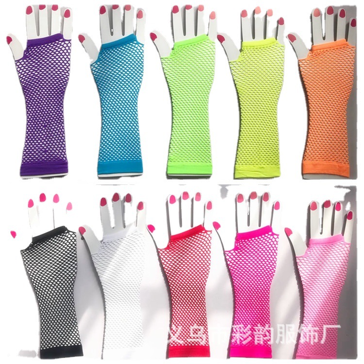 Fabricantes de comercio electrónico transfronterizo Amazon guantes de malla de dedo largo guantes de red de pesca de línea gruesa para solteros