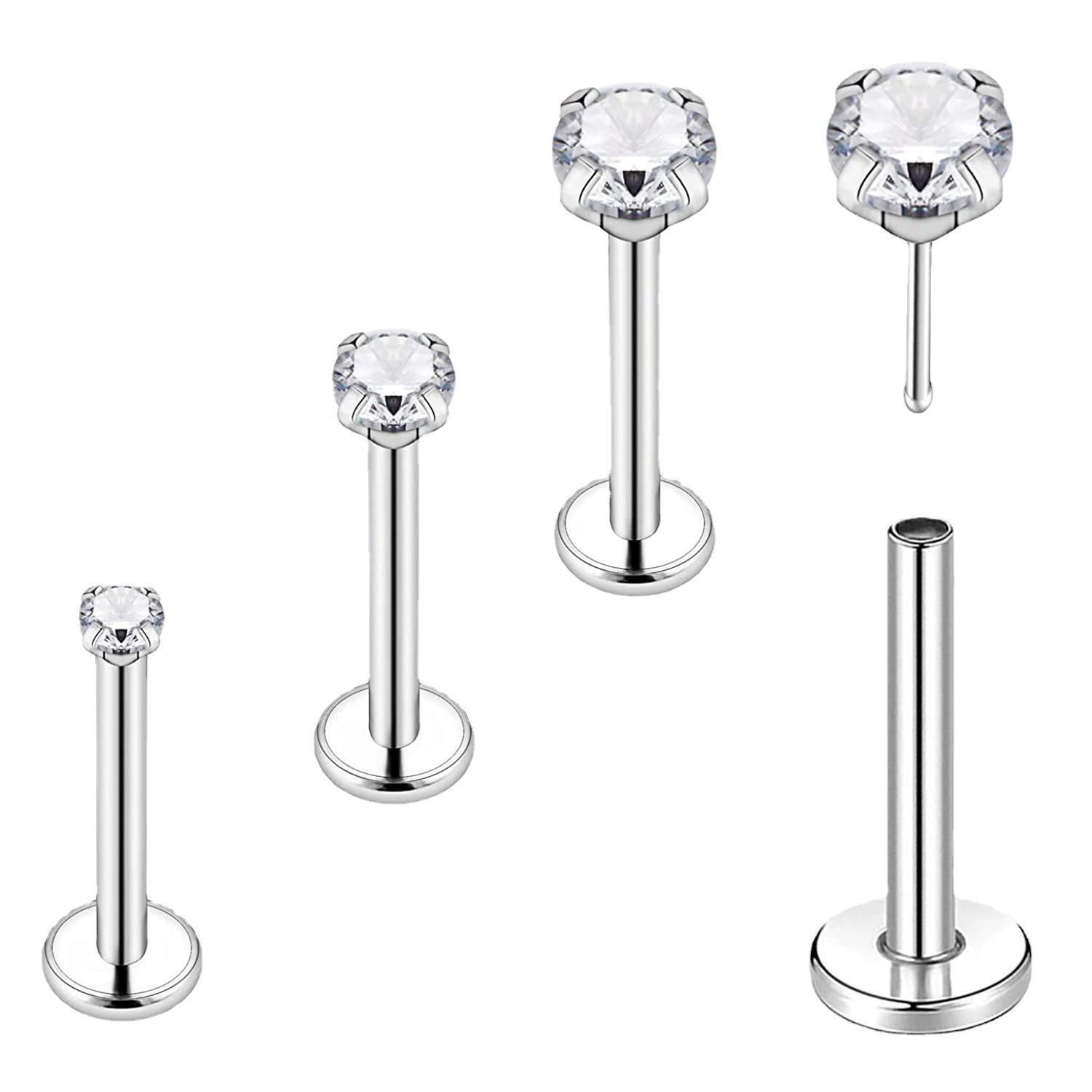 Серьги из Zirconium, металлическая пирсинг губы