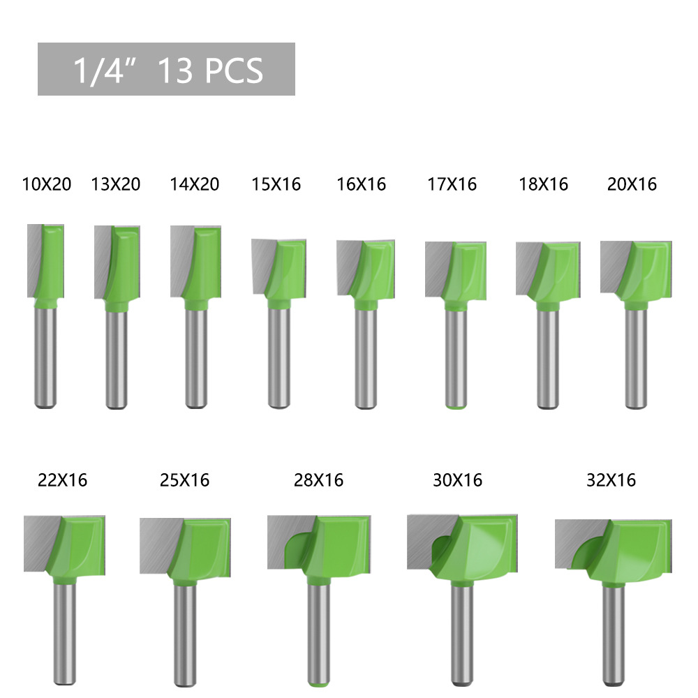 1/4 mango de limpieza inferior cuchillo fresco verde mesa de fresado inferior cuchillo de corte máquina de corte cabeza de corte de carpintería directa de fábrica cortador de fresado