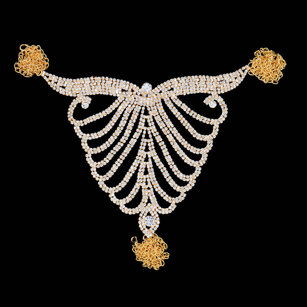 Transfronteriza accesorios de lujo sexy flor cuerpo cadena traje europeo y americano versátil sexy cadena de la pierna image 2