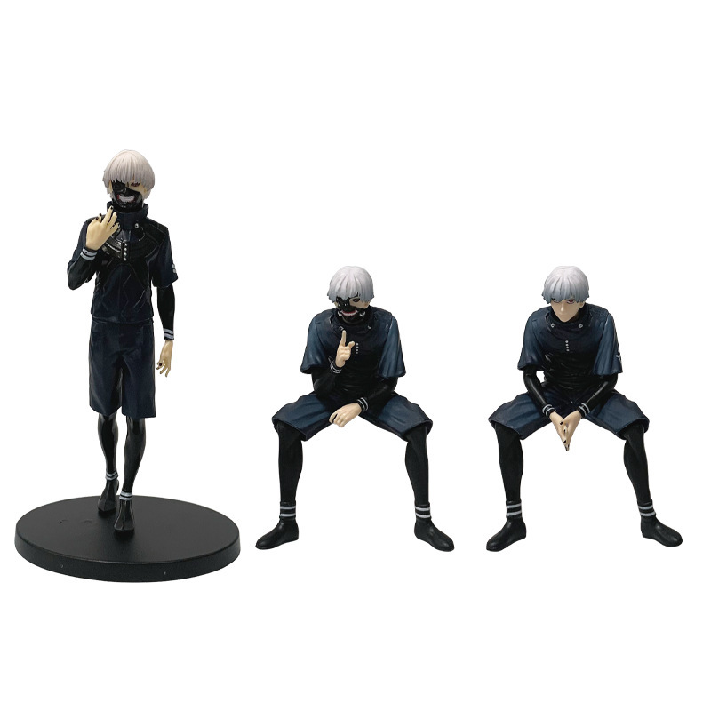 Tokyo Ghoul Kaneki Ken Standing Figure, Sitting Figure with Ramen, Desktop Decoration, Collectible Figure