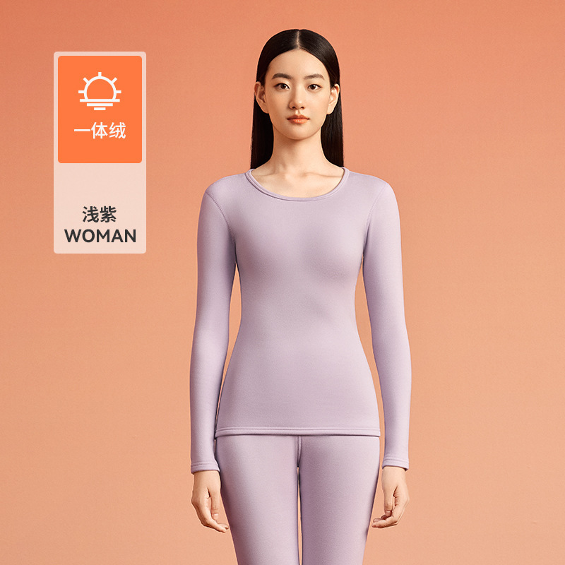 7A抑菌保暖内衣女士加厚加绒冬季男士羊羔绒防寒情侣秋衣秋裤套装|undefined