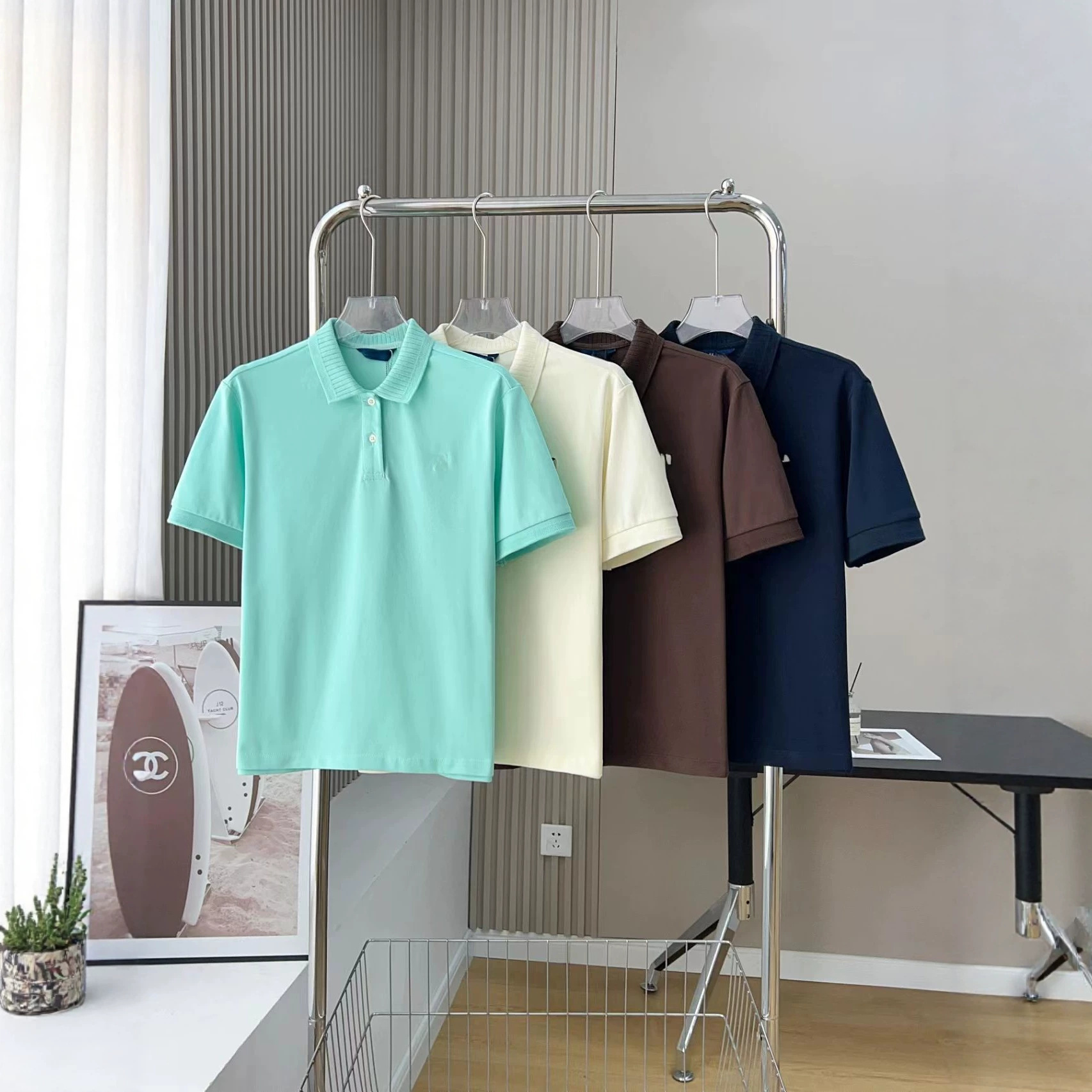 HJS Cross-Border Summer Celebrity Style Embroidered Label Short-Sleeve Polo Shirt Fashion Casual Commuter T-Shirt Top for Women