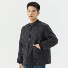冬季男士学生加肥加大加厚加绒保暖长袖棉衣宽松螺纹领棉服2603