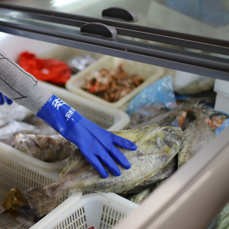 Dengsheng guantes acuáticos de inmersión completa para mariscos peces matando guantes de protección laboral engrosados antideslizantes impermeables