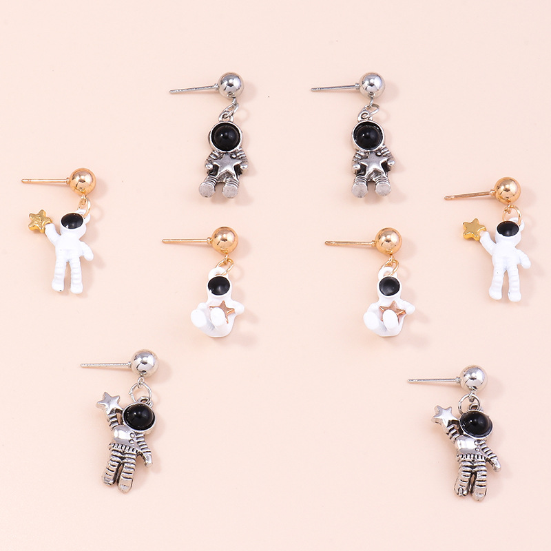 15g Weight Alloy Ear Needle Material Drop Earrings Classification 5 Pairs Quantity Casual, Daily Occasion Alloy Material Cherry, Starfish Pattern Women's Gender Enamel Design Cute Style 5 Pairs Cute Cherry Starfish Enamel Alloy Drop Earrings 10